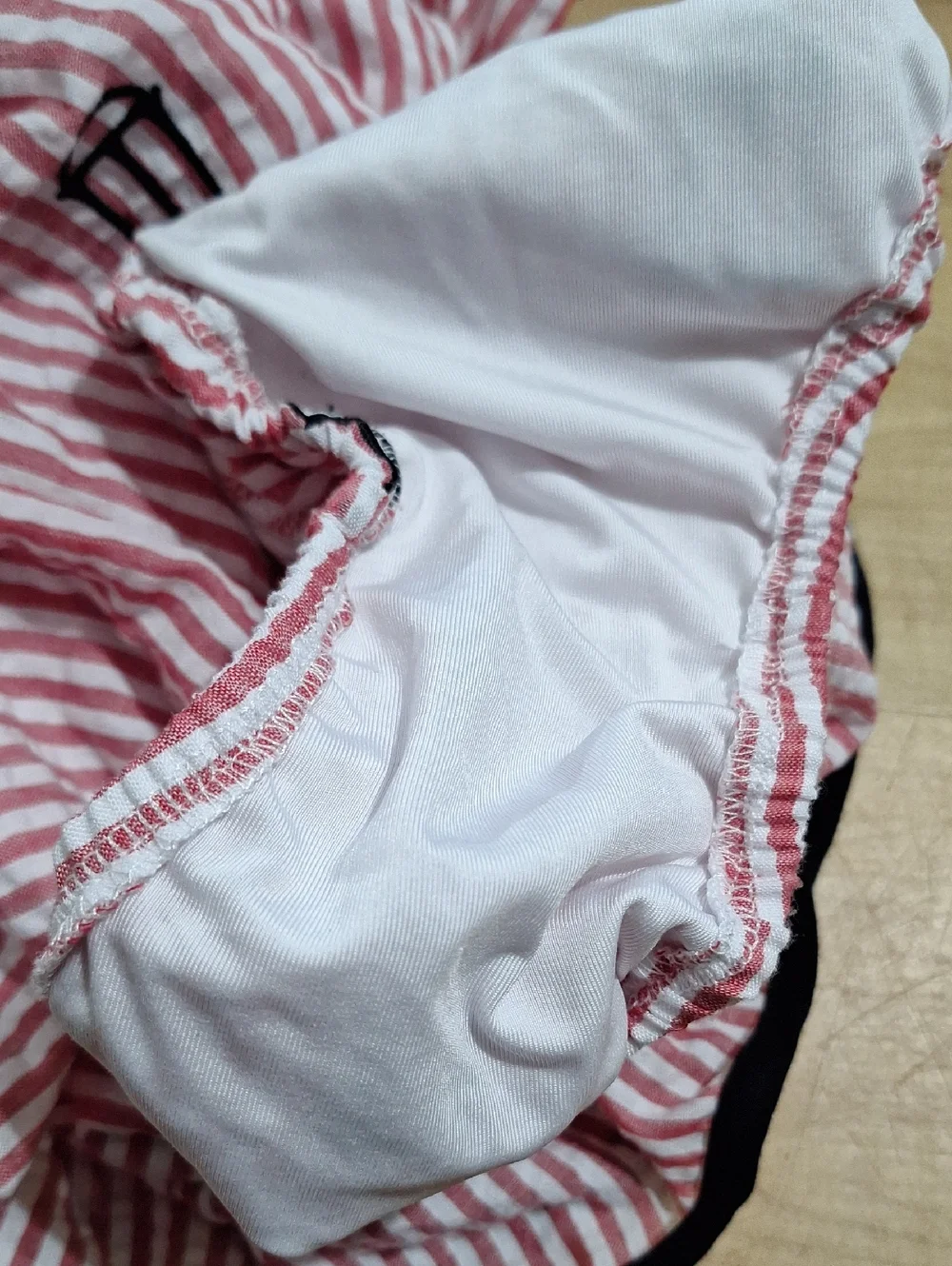 Little Bear Smocks Girls Seersucker Red Stripe One-Piece Swimsuit Sz 12